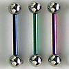 Niobium Barbell with Surgical Steel Balls