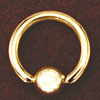 Solid Gold Bead Ring - 14 Gauge