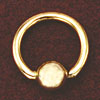 Solid Gold Bead Ring - 16 Gauge